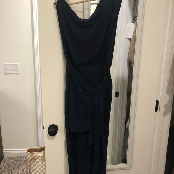 navy petal and pup One Shoulder Dress - Picture 2 of 3